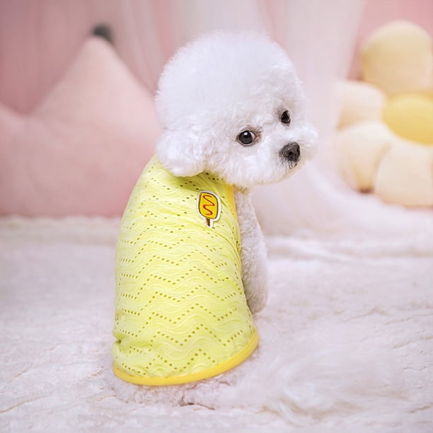 Ropa para cachorros de primavera y verano, sencilla, con tirantes finos de malla transpirable, ropa para perros pequeños y medianos de dos pies para mascotas y gatos