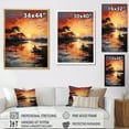 thumbnail image 4 of Designart "Tranquil Lakeside Sunrises" Landscape Lake River Floater Framed Wall Art Prints, 4 of 5