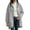 Gray, variant on Staron Womens Zip Up Hoodie Oversized Casual Hooded Jacket Long Sleeve Solid Loose Lightweight Fall Long Coat Army Green XXL