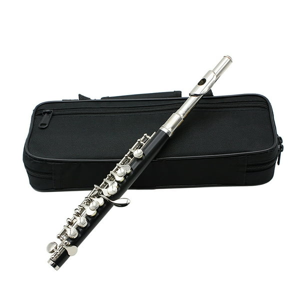 Flautín Piccolo Ottavino Half-size Flauta Cuproníquel Plata Esterlina C Tono de Tecla con Cork Grease Paño Polaco Limpieza Palillo Acolchado Caja Caso del Destornillador Meterk Flautín
