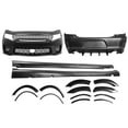 thumbnail image 7 of Ikon Motorsports Front & Rear Bumper Cover, Compatible with 2015-2023 Dodge Charger, Widebody Style Unpainted Black PP Replacement Bumper Conversion with Fender Flares, Side Skirts and Diffuser Lip, 7 of 7