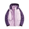 thumbnail image 2 of Maoxin Men Jacket Men's Stitching Drawstring Hooded Slim Fashion Jacket Coat Outwear Jacket Coats , Purple , M, 2 of 4