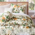 thumbnail image 4 of Exclusivo Mezcla Floral King Comforter Set, 3 Pieces King Size Lightweight Bedding Comforters, Yellow Botanical Flowers Pattern, 4 of 8