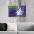 thumbnail image 6 of Luxe Metal Art 'Purple Tuxedo Cat' by Rebecca Wang Art, Metal Wall Art, 36"x24", 6 of 9