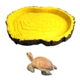 thumbnail image 1 of Cuenco de Agua para alimentos de resina Yinane para tortugas serpientes ranas cornudas ranas toro eslizones 13x8x2CM Alimentador de reptiles, 1 of 8