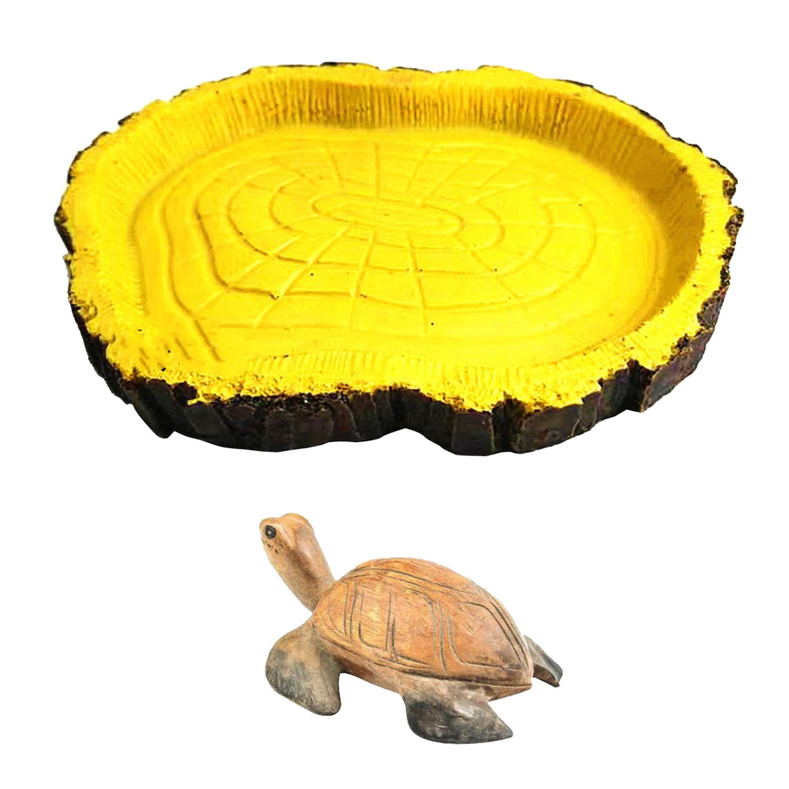 Elodie Reptile Bowl Food Dish Resin Terrarium Decor For Tortoise Gecko Easy To Clean 13x8x2cm Other Multi