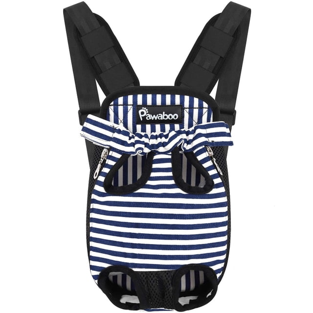 Pawaboo Mochila transportadora para mascotas, ajustable, frontal para mascotas, mochila transportadora para perros y gatos, bolsa de viaje, con las piernas afuera, fácil de ajustar para viajar, sender