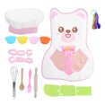 thumbnail image 1 of Juego de cocina y repostería para niños de 24 piezas, delantal de cocina para niñas, disfraz de chef, sombrero, kit de juego de rol, delantal de cocina para niños, 1 of 14