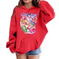 thumbnail image 4 of Moonsky Sudadera con capucha y cordón HUNTRX, estampado de grupo de chicas coreanas, jersey corto, suave y cómodo, top de manga larga para primavera y otoño. Rojo 120, 4 of 4