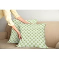 thumbnail image 2 of Ambesonne Green Throw Pillow Cover 2 Pack, Foamy Beer Glasses, 16", Apple Green White, 2 of 5