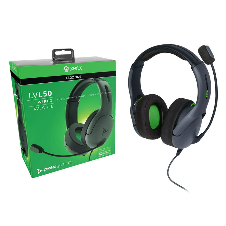 PDP Gaming LVL50 Wired Stereo Gaming Headset with Noise Cancelling  Microphone: Black - Xbox Series X, Xbox One, PC