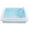 thumbnail image 1 of OULII Side Entry Litter Toilet Tray Sky-blue PP Odor Reduction 1 Set, 1 of 8