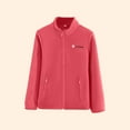 thumbnail image 2 of Hueook WinterJackets for Women Fashion Solid Color Casual Zipper Stand Sports Fleece Long Sleeved Jacket Hot Pink 4X, 2 of 6