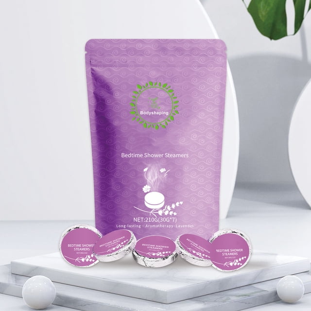 Bolas de baño de aromaterapia con vaporizador de ducha de lavanda, regalos de cumpleaños para mujeres y mamás, 7 parches de baño