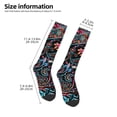 thumbnail image 2 of Naloa Paisley Thigh High Socks Extra Long Stretchy Sock Women Over Knee High Opaque Stocking Daily Wear, 2 of 6