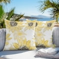 thumbnail image 5 of Waterproof Throw Pillow Covers Set of 2, 16x16 Inch Yellow Sunflower Decorative Pillowcases Outdoor Pillow Slip Cushion Covers Set for Couch Tent Spring Summer Floral Botanical Retro, 5 of 7