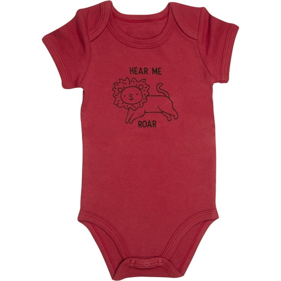 Pavilion Gift Company - Lion - 6-12 Months Red Onesie