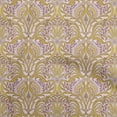 thumbnail image 1 of oneOone Georgette Viscose Yellow Fabric Asian Traditional Floral Craft Projects Decor Fabric Printed By The Yard 42 Inch Wide, 1 of 4