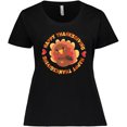 thumbnail image 3 of Inktastic Happy Thanksgiving with Cute Turkey Women's Plus Size T-Shirt, 3 of 5