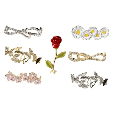 

7 Pcs Alloy Shoes Clips Lady Shoes Buckles Creative Jewel Shoe-buckle Ornament