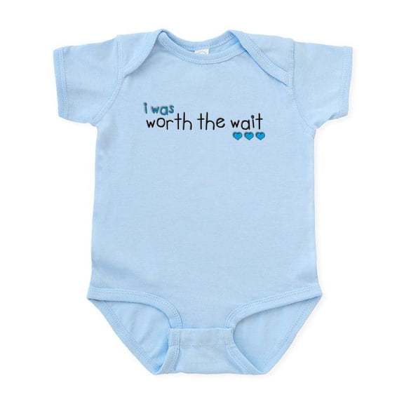 CafePress - I Was Worth The Wait Infant Bodysuit - Baby Light Bodysuit, Size Newborn - 24 Months