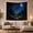 Firefly Path, variant on Nocturnal Forest With Milky Way and Full Moon, Mystical Digital Art for Nature Lovers, Celestial Wall Decor, Housewarming Gift Tapestry Wall Hanging for Bedroom and Living Room