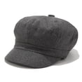 thumbnail image 2 of Tweang beret hat beret hats for women french beret hats for women hats for women Flat-topped beret flat caps Artist Hat ClassicBeret Hats caps for women Soft, round-crowned cap Dark Gray One Size, 2 of 2