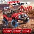 thumbnail image 2 of 24V 7AH Power Car Wheels with Remote Control, Licensed Toyota FJ Ride on Cars for Big Kids, 2 Seater Electric Car with 4 Motors, Music, LED Light, Red, 2 of 10