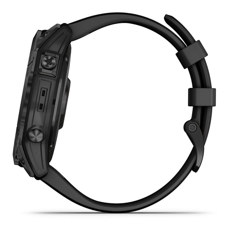 Garmin fenix 7X Sapphire Solar (Black DLC Titanium/Black) Multisport GPS Smartwatch Power Bundle with PlayBetter Screen Protectors, Portable Charger,