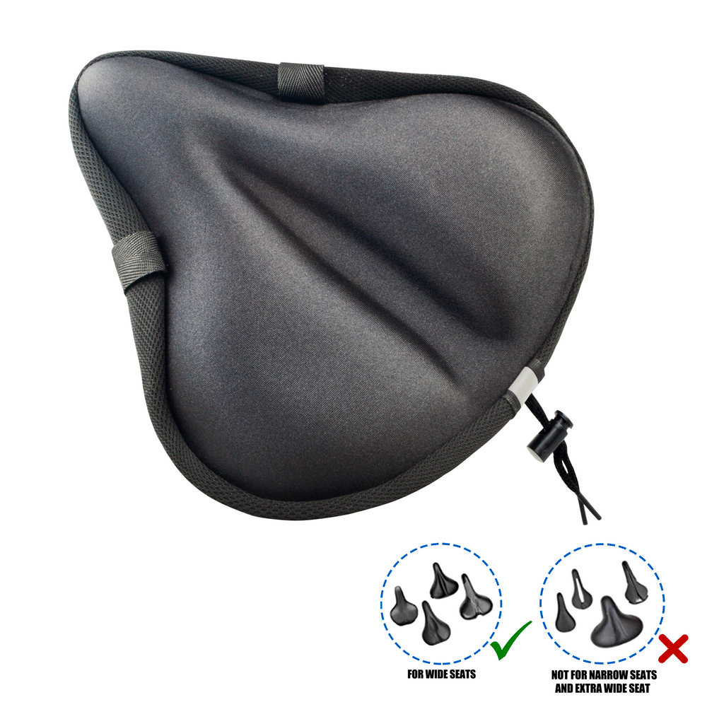SOCOOL Bike Seat Cover Wide Gel with Reflective Strip, Extra Large
