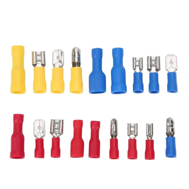 Conector de cableado, 120 piezas de terminales de cable de crimpado prensados en frío, juego de terminales de crimpado de alto rendimiento