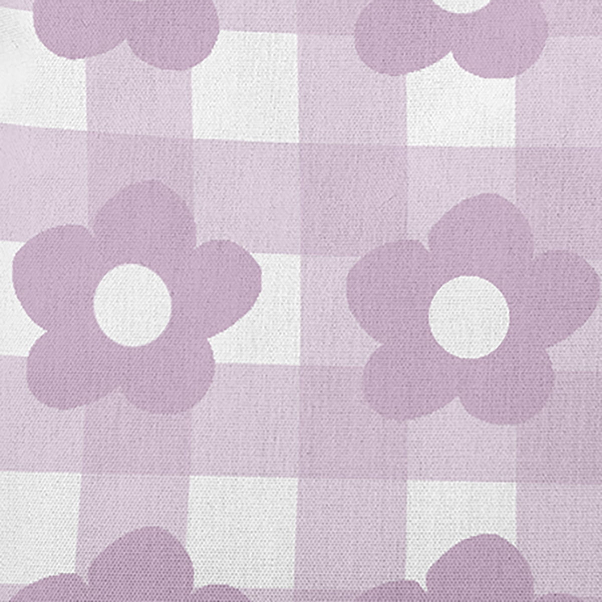 20" x 14" Simply Daisy Flowers on Gingham Polyester Accent Pillow, Purple Qty 1