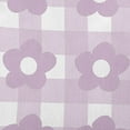 thumbnail image 2 of 20" x 14" Simply Daisy Flowers on Gingham Polyester Accent Pillow, Purple Qty 1, 2 of 3