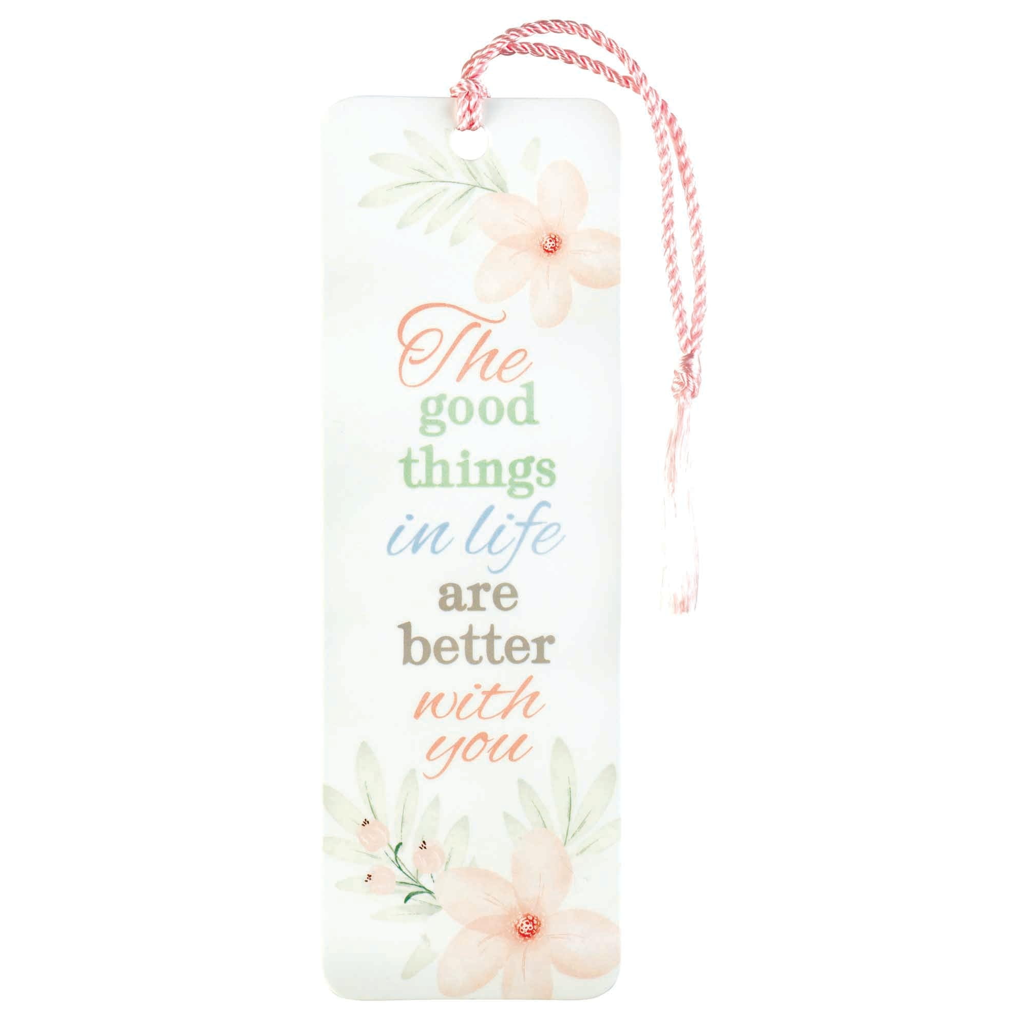 Dicksons The Good Things in Life are Better with You White 6 x 2 Paper and Tassel Tassel Decoration Bookmark Pack of 12