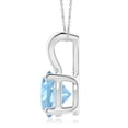 thumbnail image 2 of ANGARA Natural V-Bale Round 2.3 ct Aquamarine Solitaire Pendant in 14K White Gold for Women (Size-9mm) | March Birthstone, Birthday, Anniversary, Jewelry Gift for Women | Natural Aquamarine Necklace, 2 of 10
