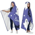 thumbnail image 2 of Wearable Blanket,Halloween Ghosts Bats Stars and Boo Hooded Wearable Flannel Blanket for Adults & Teens,Winter Poncho Shawl Wrap Cape Cozy Anti-Pill,50"x60", 2 of 5
