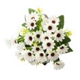 thumbnail image 2 of Artificial Daisies Bouquet with Green Leaves, Fake Flowers for Home Decoration, Fall Living Room Decor 1 Set, 2 of 4