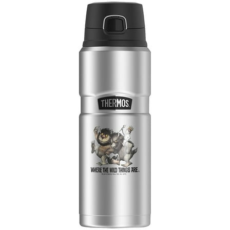 Where The Wild Things Are March, THERMOS STAINLESS KING Stainless Steel Drink Bottle, Vacuum insulated & Double Wall, 24oz