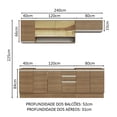 thumbnail image 3 of Cocina Integral 240cm Marrón Glamy Madesa 03, 3 of 5