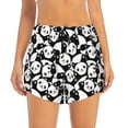 thumbnail image 2 of Easygdp Cute Panda (3) for Women's Athletic Shorts - High-Waist, Quick-Dry Workout Shorts with Pockets, Ideal for Running, Yoga, and Training-Large, 2 of 7