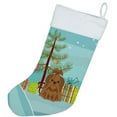 thumbnail image 2 of "Caroline's Treasures Merry Tree Shih Tzu Silver Chocolate Christmas, Holiday Stocking, decoration, 11 x 18, Multicolor", 2 of 2