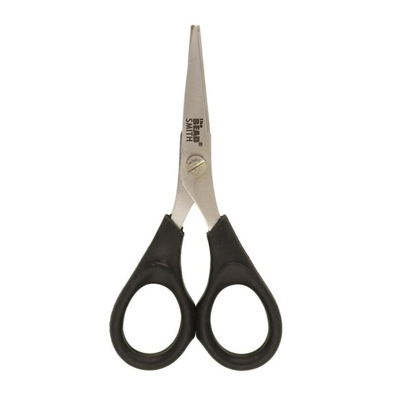 The Beadsmith Multipurpose Scissors – Basic Elements – 4.5” Long – Stainless Steel Blades with Serrated Edge – Comfortable Grip Handles – For Beading, Embroidery, Sewing, Cards, Arts & DIY Crafting
