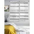 thumbnail image 3 of Boho Black White Modern Stripes Sheer Curtains 63 Inch Length 2 Panels Set for Living Room/Bedroom, Farmhouse Abstract Art Curtain Sheers Drapes Rod Pocket Curtains Window Treatment Set 52''x63''x2, 3 of 7