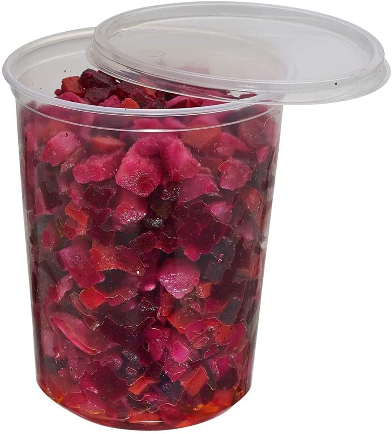 Nicole Home Collection Microwaveable Round Containers, Clear, 8 oz - 10 count