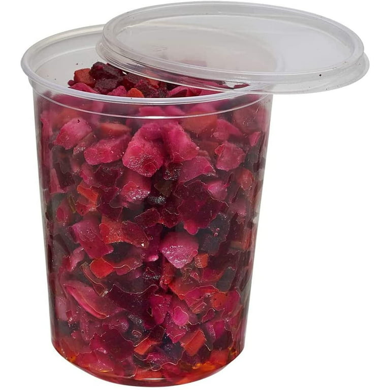 Freshware 28oz or 42 oz PP Plastic Microwavable Round Food Containers