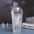 thumbnail image 3 of Botella de paja para niños, vaso de paja para niños de 500 ml portátil a prueba de fugas para el hogar para niñas, 3 of 8