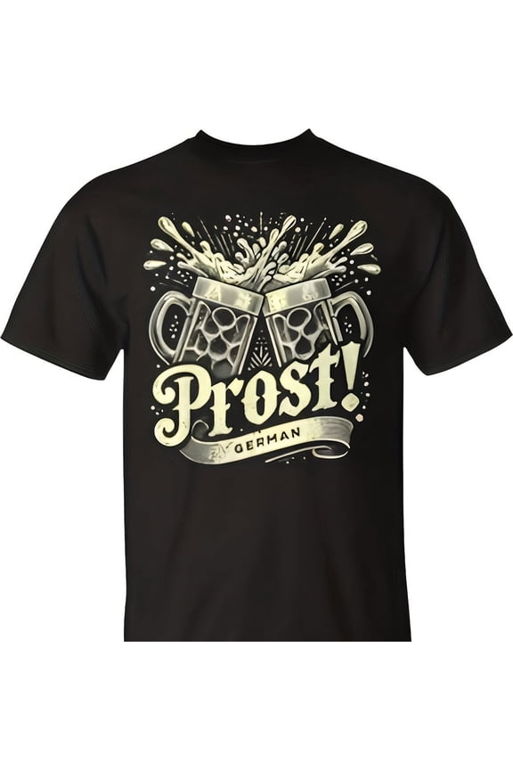 Oktoberfest Germany Prost Beer Octoberfest T-Shirt Aesthetic Y2K Style Summer Top, Loose Fitting T-S1