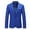 #408-Blue, variant on Men's Suit Blazer Set, Solid Color Notched Lapel Long Sleeve with Pocket, Single Button Formal Business Attire for Wedding and Office