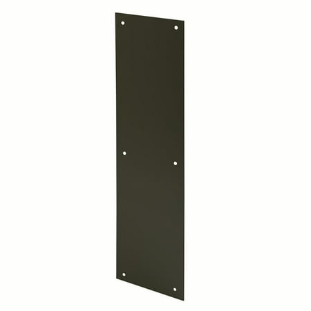 Door Push Plate  4 in. x 16 in.  Bronze Finished  Aluminum. Set of 2