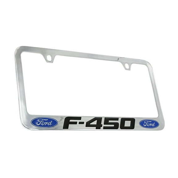Ford F-450 Chrome Plated Metal License Plate Frame Holder